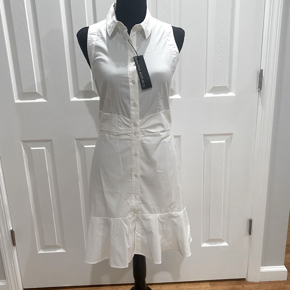 Banana Republic White Midi Dress